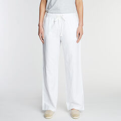 WIDE LEG LINEN PANTS,Bright White,large