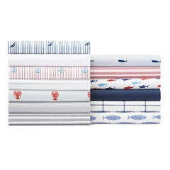 BEAUX STRIPED FULL SHEET SET,Blue Mirage,large