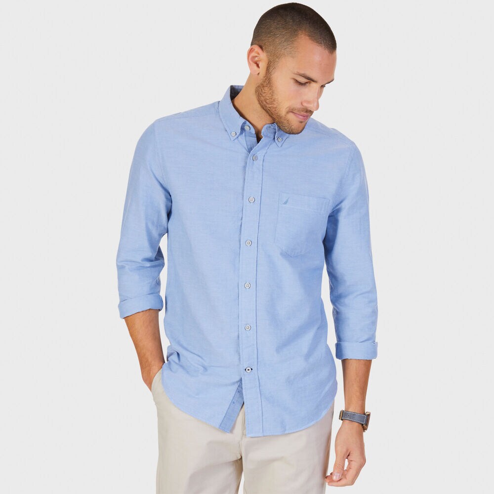TWILL OXFORD SHIRT,Noon Blue,large