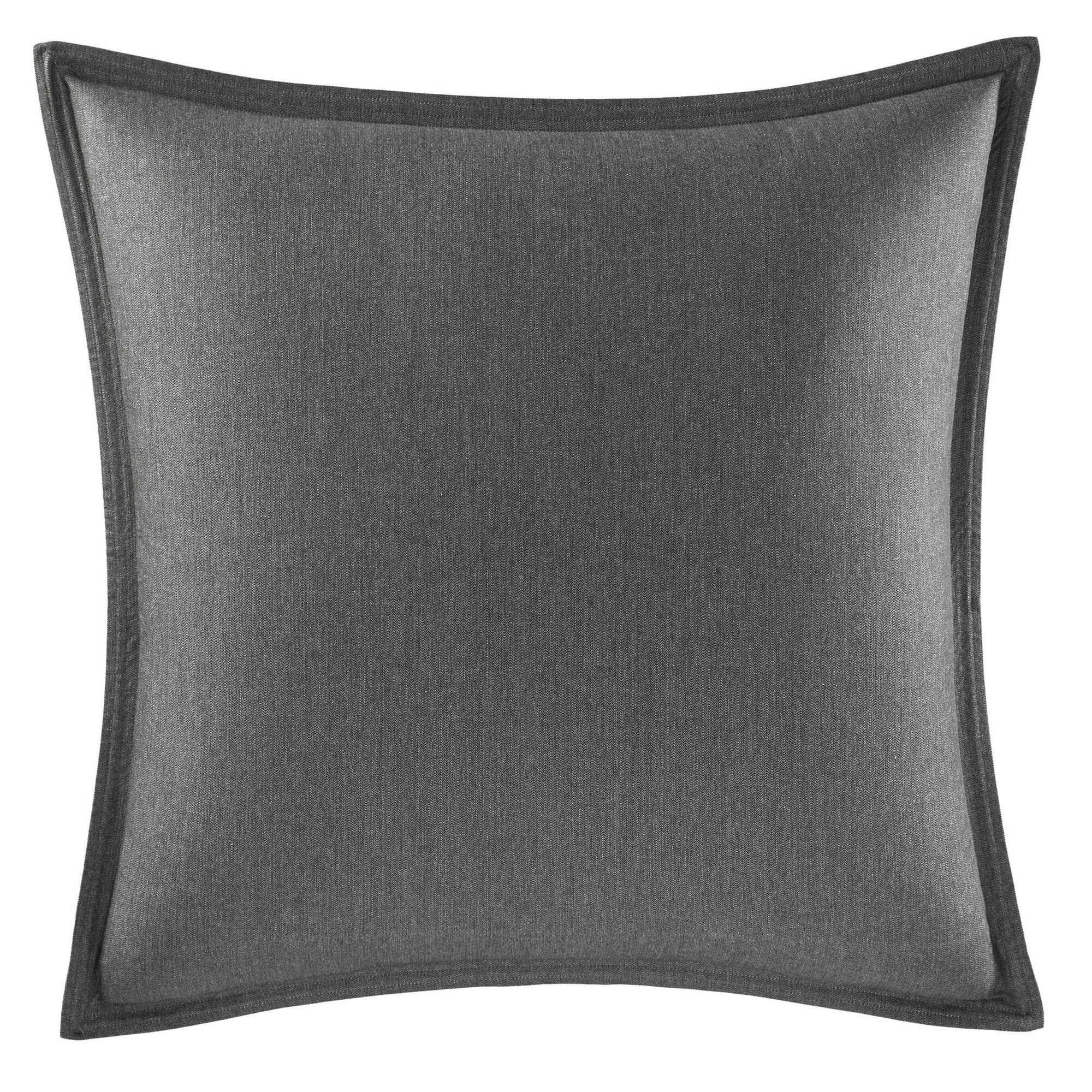 Hayes Euro Pillow Sham ,Charcoal,large