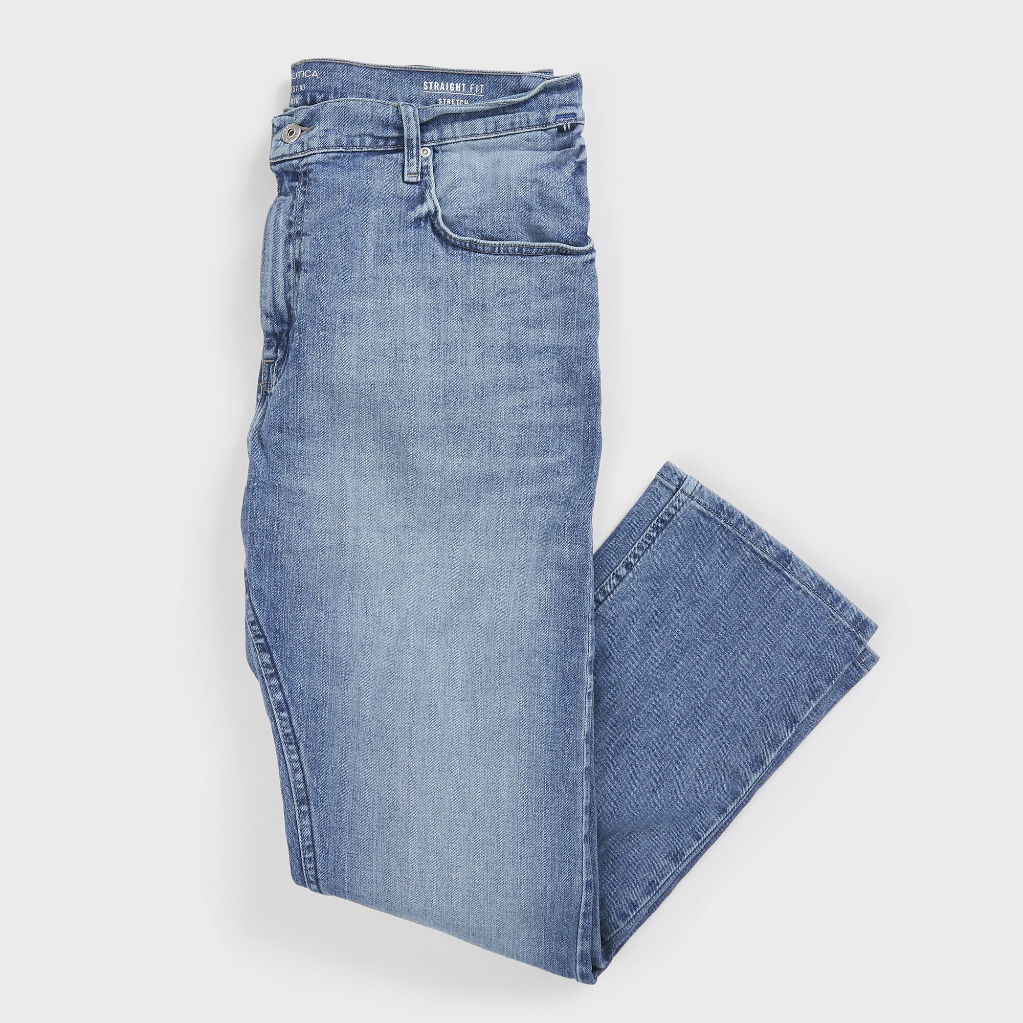 BIG & TALL STRAIGHT FIT STRETCH DENIM,Light Tide Water Wash,large