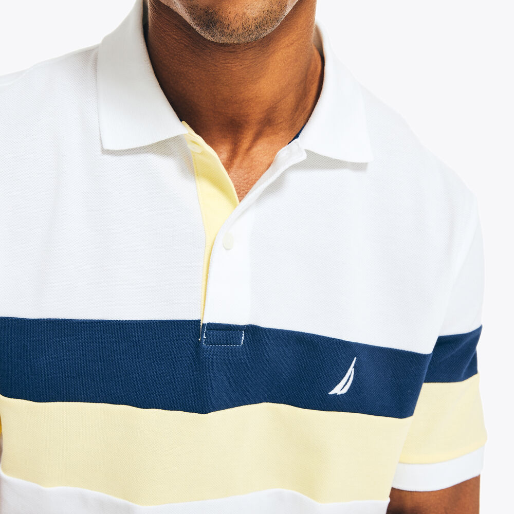 CLASSIC FIT COLORBLOCK POLO,Bright White,large
