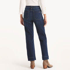 Mid-Rise Patch Pocket Denim,Reef Blue,large