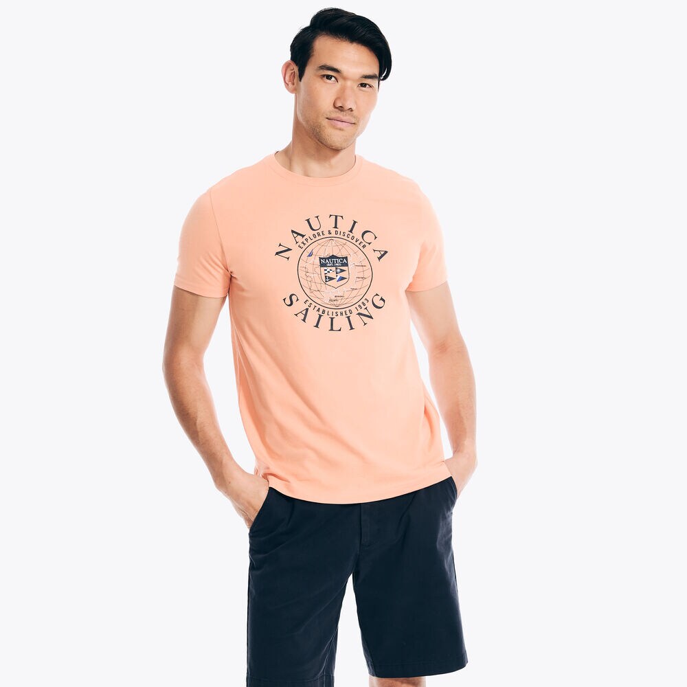 Sustainably Crafted Explore Discover Graphic T-Shirt,Orange2,large