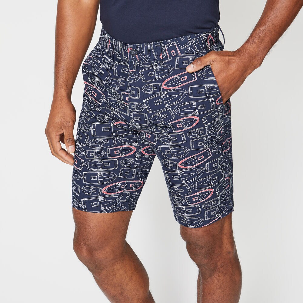 9.5" SPEEDBOAT PRINT SHORT,Navy,large