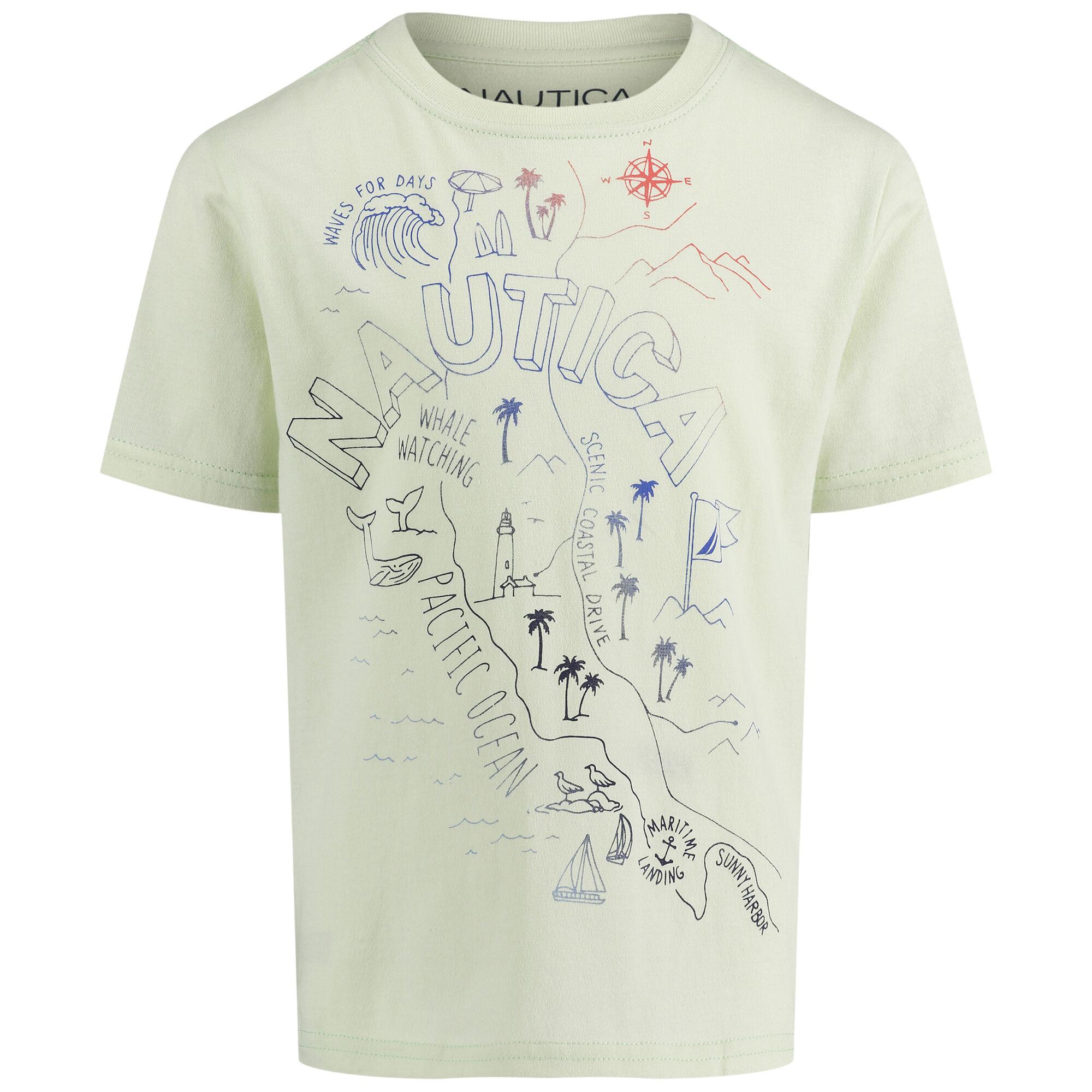 LITTLE BOYS' PACIFIC COAST GRAPHIC T-SHIRT (4-7),Ivy,large
