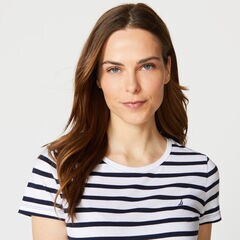 CLASSIC STRIPE T-SHIRT,Stellar Blue Heather,large