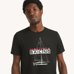Sailing Graphic T-Shirt,True Black,large