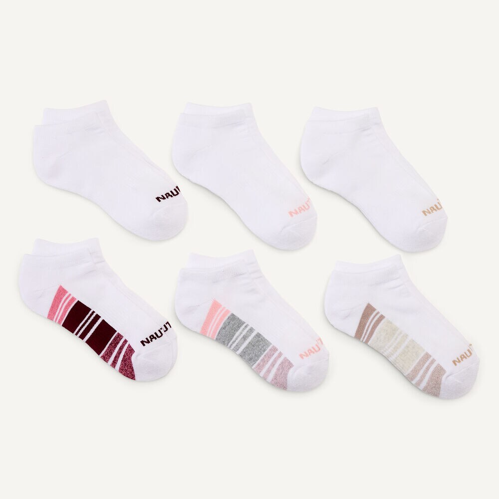 Athletic Low Cut Socks, 6-Pack,Antique White Wash,large