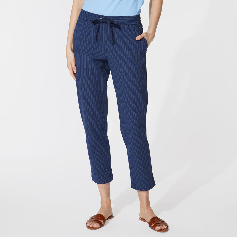 INK STRIPE CUFFED PANT,Blue Depths,large