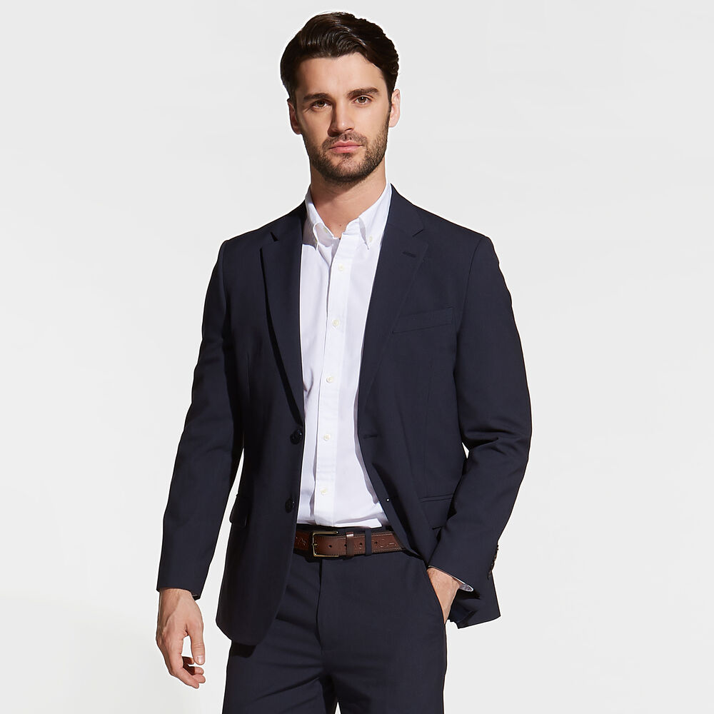 Venture Suit Jacket in Stripe,Tugboat Blue,large