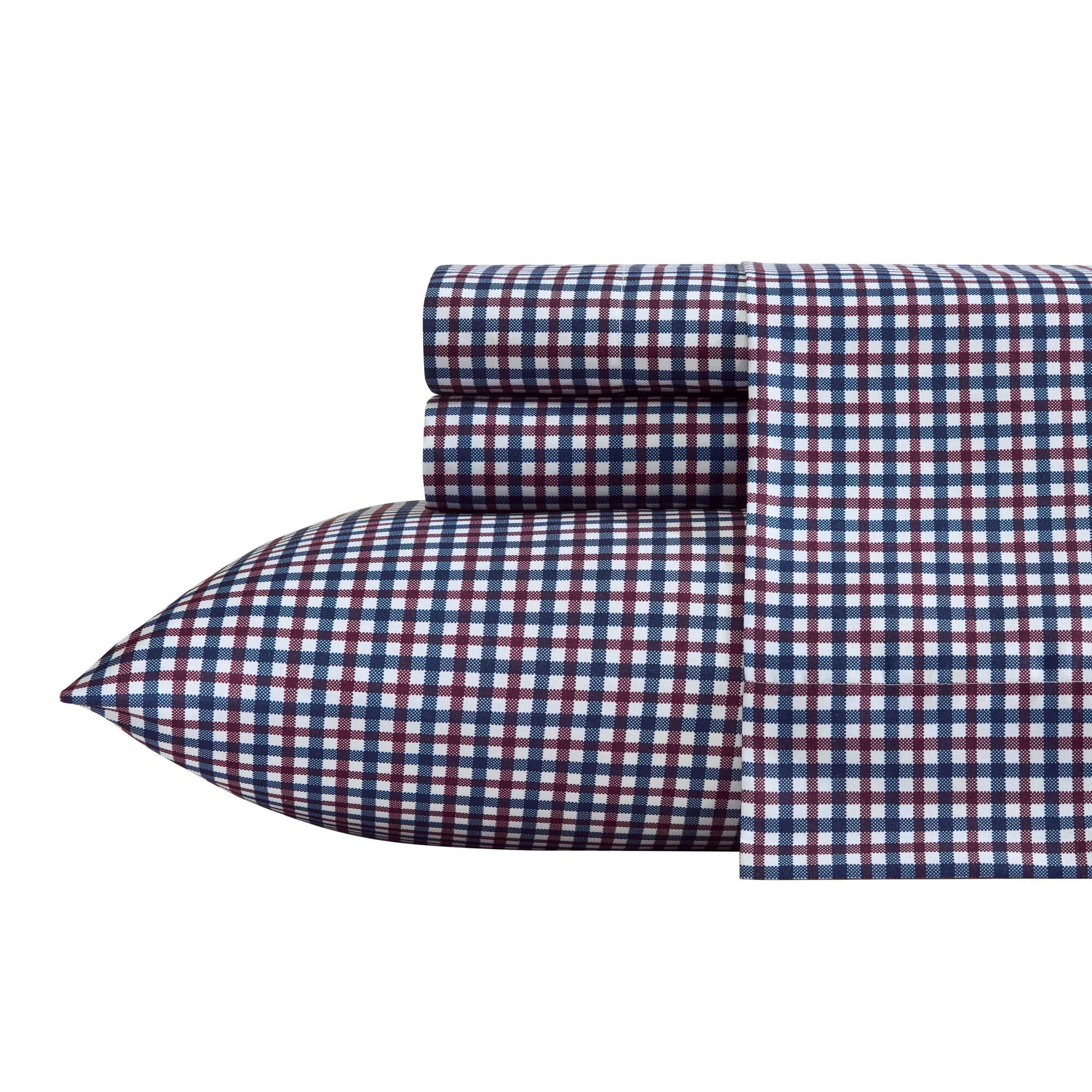 Heritage Plaid Blue Queen Sheet Set,Ballard Blue,large