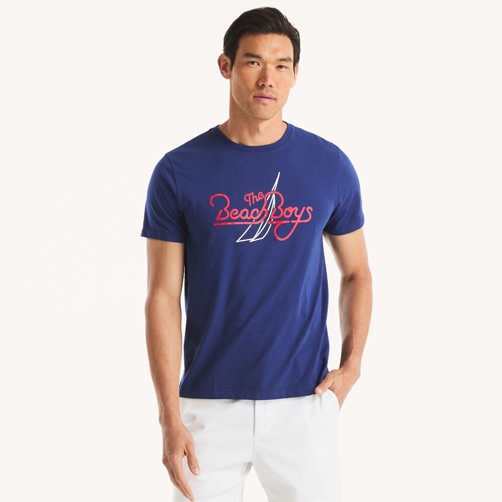 Beach Boys x Nautica Graphic T-Shirt,Blue Depths,large