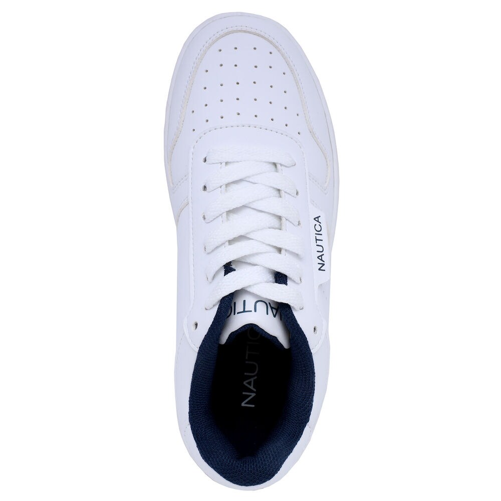 Boys' Logo Lace-Up Sneaker,Antique White Wash,large