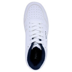 Boys' Logo Lace-Up Sneaker,Antique White Wash,large