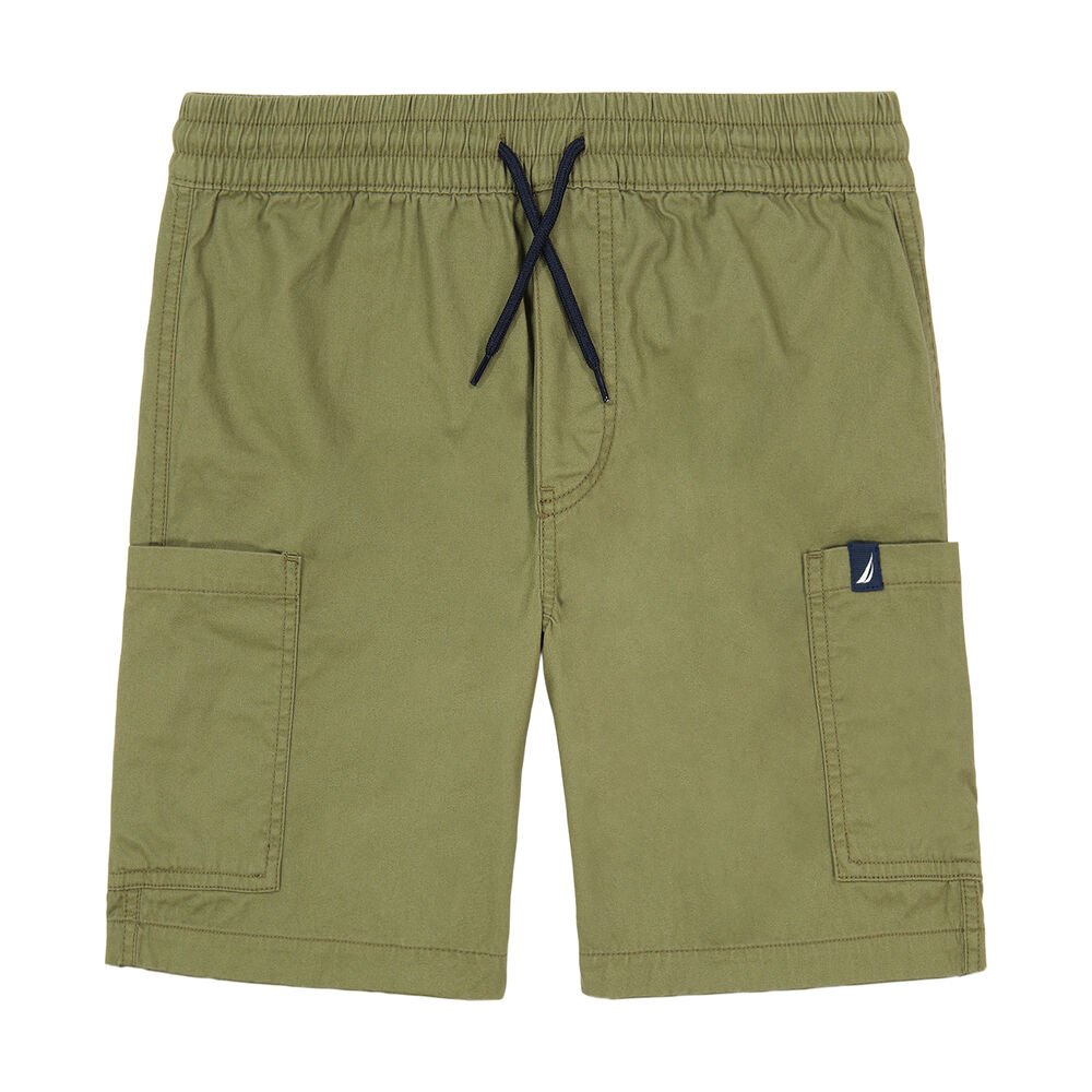 BOYS' PULL-ON CARGO SHORT (8-20),Deep Fern,large