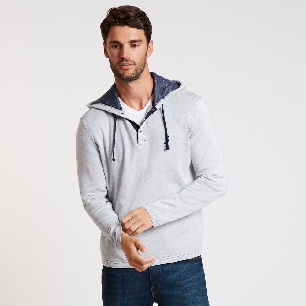 Drawstring Pullover Hoodie,Marshmallow,large