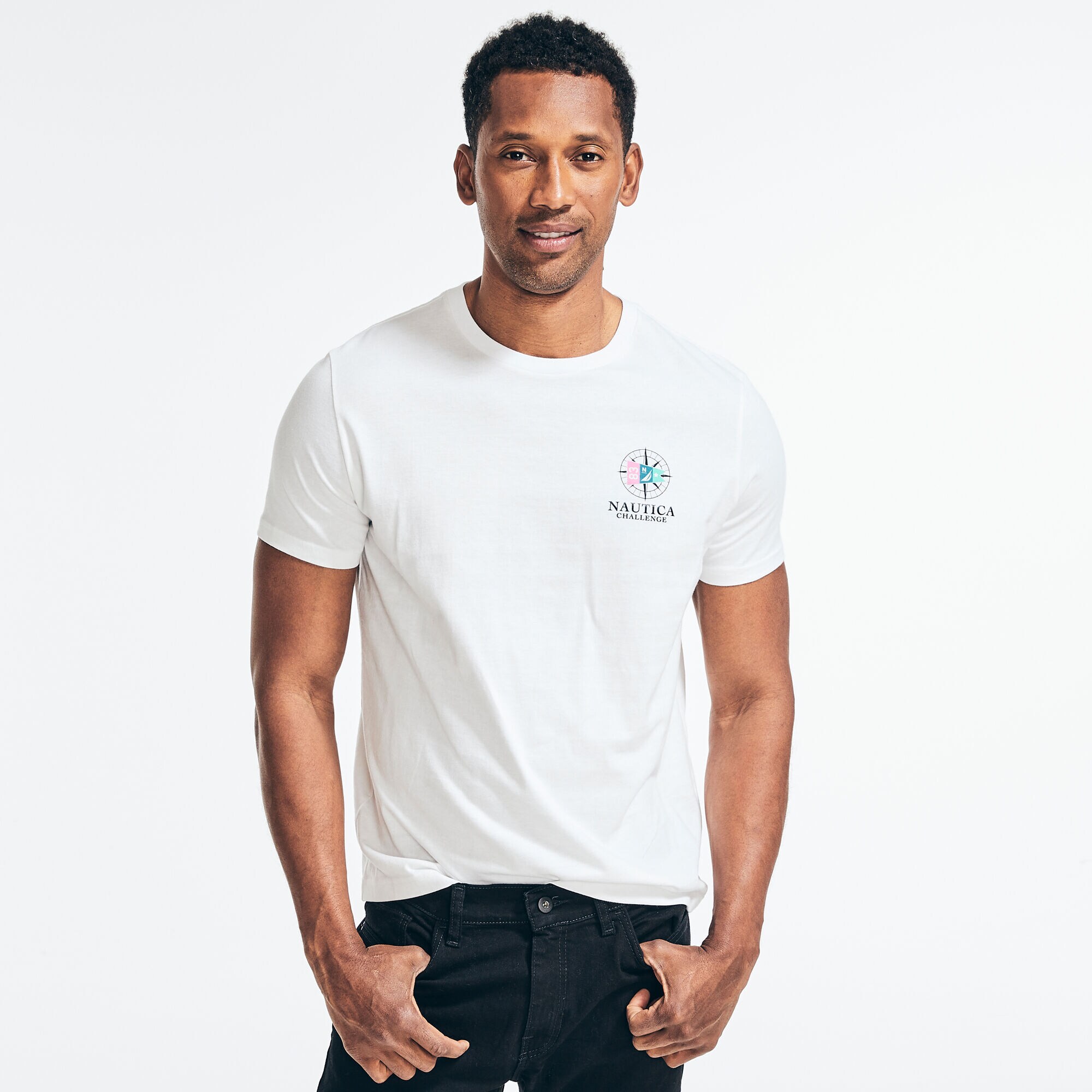 OFFSHORE CHALLENGE GRAPHIC T-SHIRT,Bright White,large