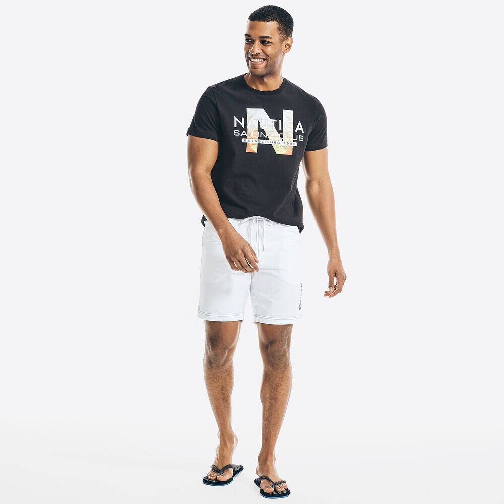 SUSTAINABLY CRAFTED SAILING CLUB GRAPHIC T-SHIRT,True Black,large