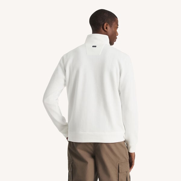 Classic Fit Piqu&eacute; Fleece Quarter-Zip Sweatshirt