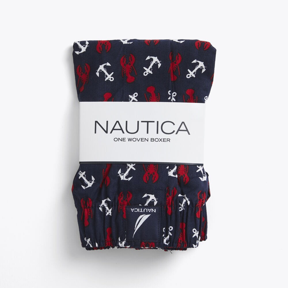 LOBSTER PRINT COTTON BOXER,Light Tide Water Wash,large