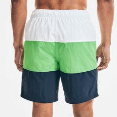8" COLORBLOCK LOGO PRINT SWIM SHORTS,Tillman Bay,large