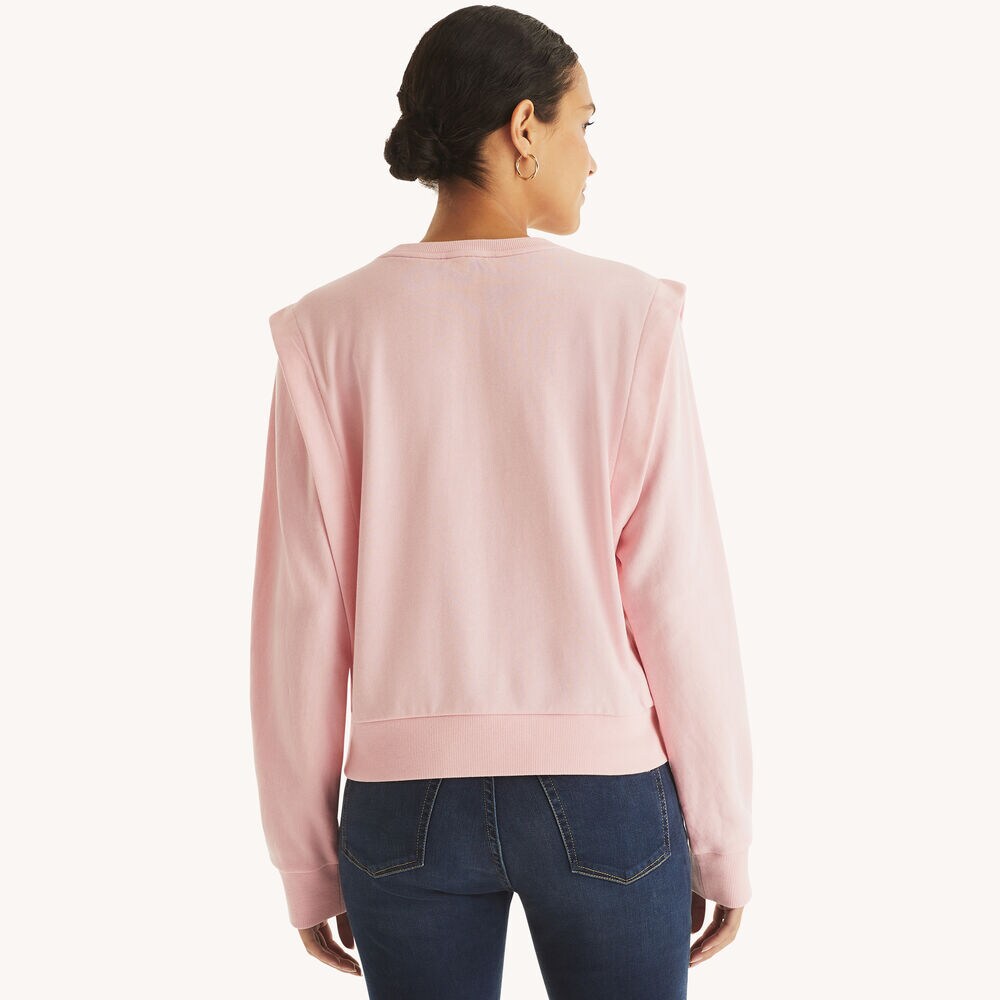 Graphic Crewneck Sweatshirt,Oxford Pink,large