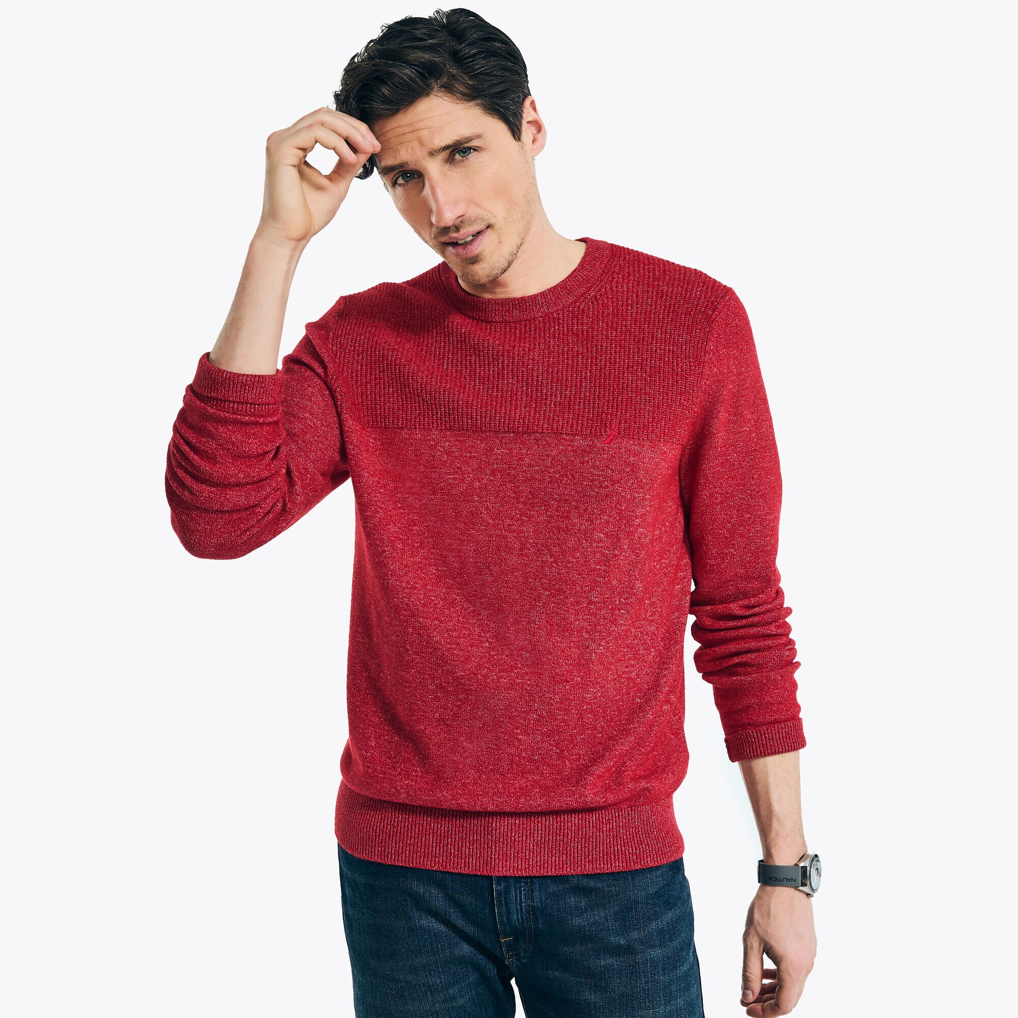 Textured Crewneck Sweater Nautica
