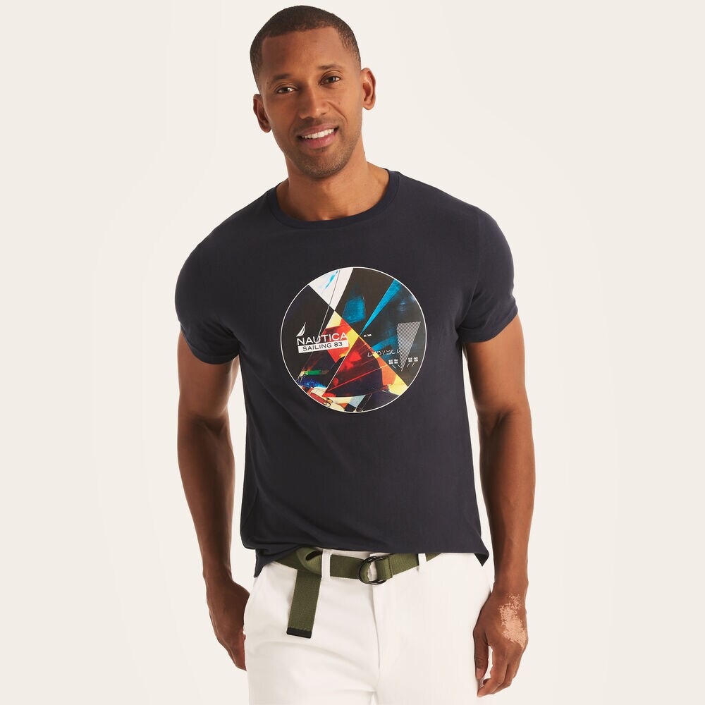 Sailing 83 Graphic T-Shirt,Navy,large
