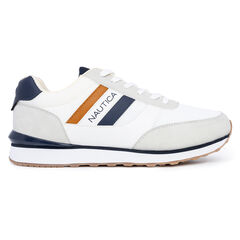 Logo Lace-Up Sneaker,White,large