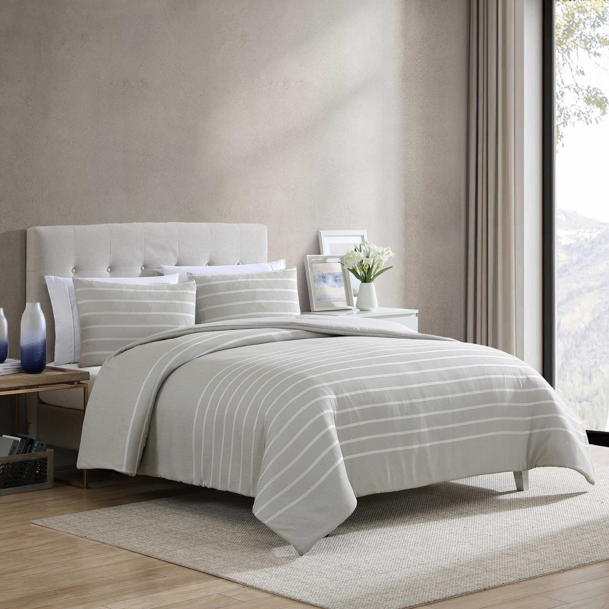 Hadley Beige King Comforter-Sham Set,Tan,large