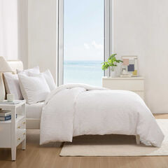 Seaside Floral White King Comforter-Sham Set,Antique White Wash,large