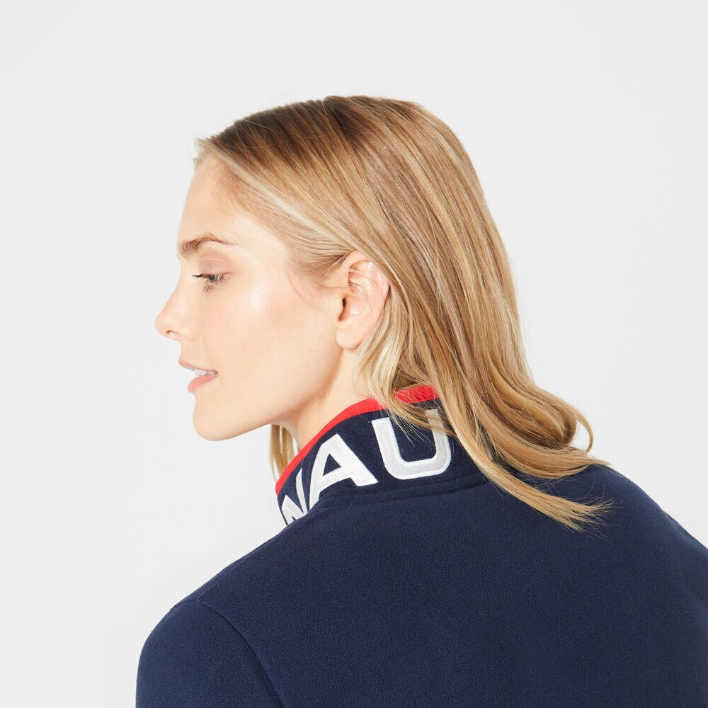 COLORBLOCK FLEECE JACKET,Stellar Blue Heather,large