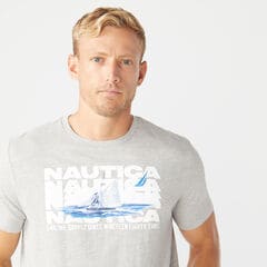 SAILING GRAPHIC T-SHIRT,Grey Heather,large