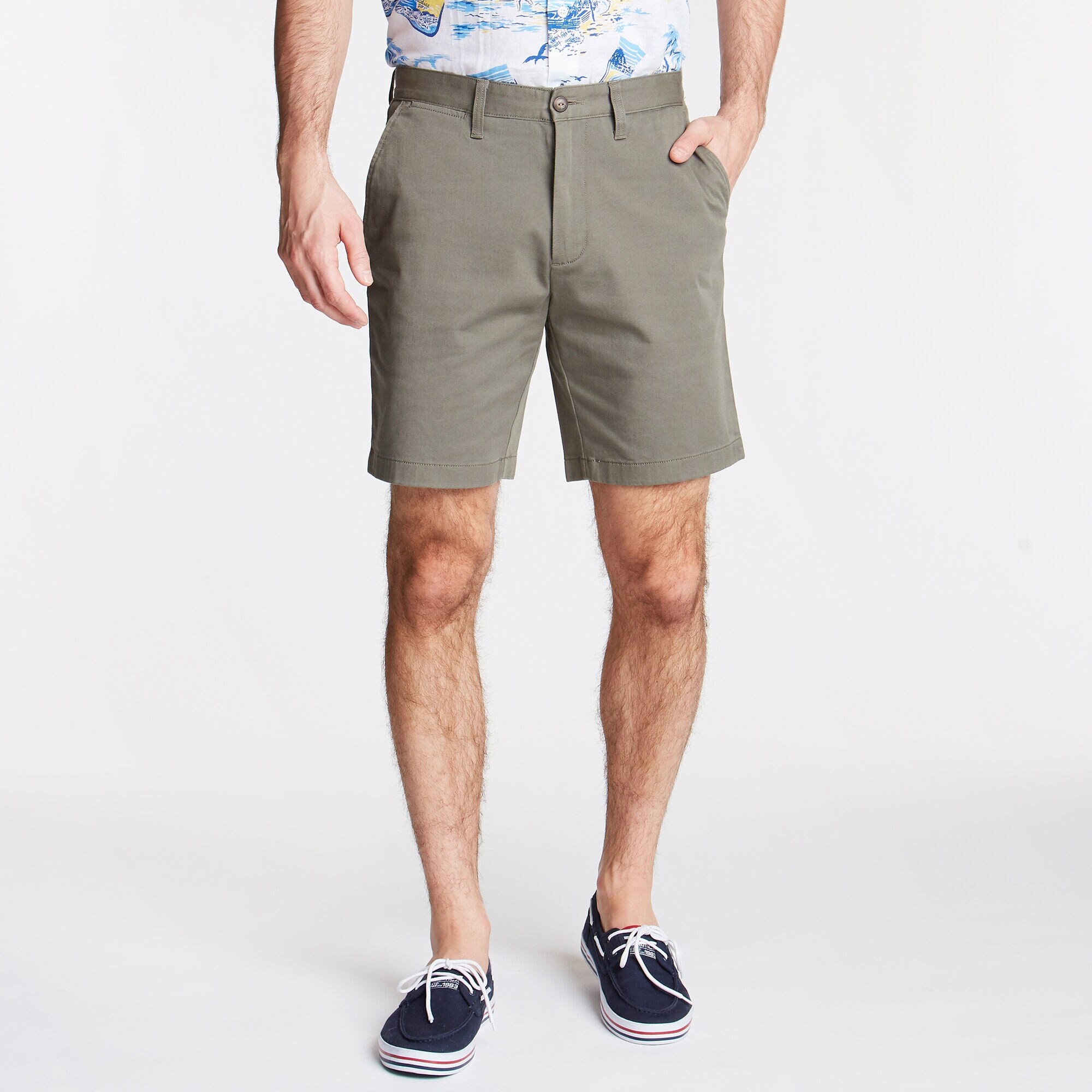 8.5" Stretch Deck Short,Hillside Olive,large