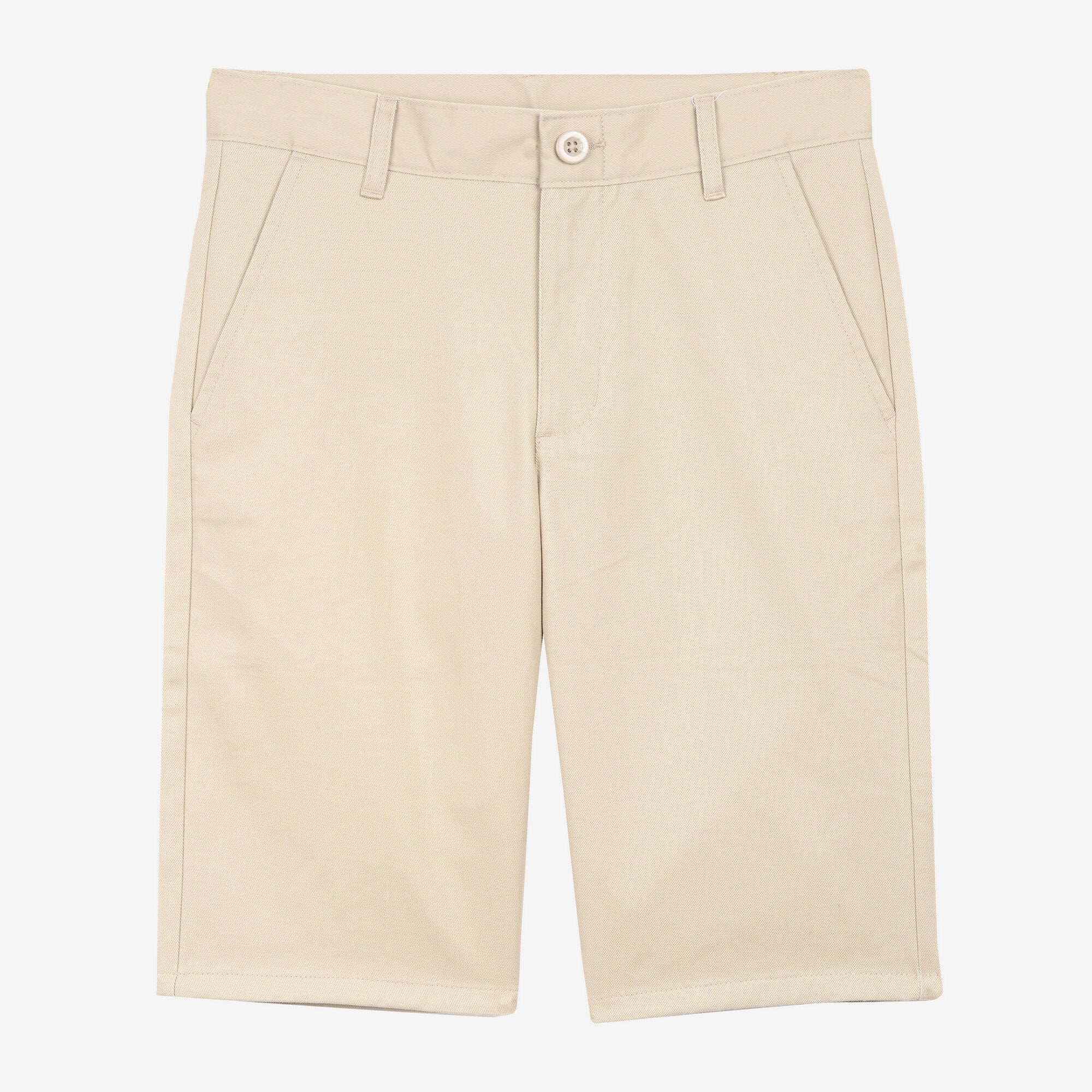 Boys' Uniform-Ready Shorts (8-16),Dark Brown Heather,large