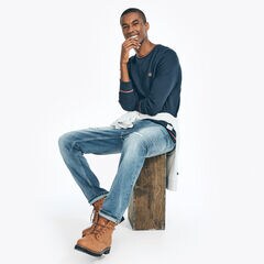 NAUTICA JEANS CO. WAFFLE-KNIT THERMAL,Navy,large