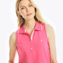 SLEEVELESS POLO,Cabana Pink,large