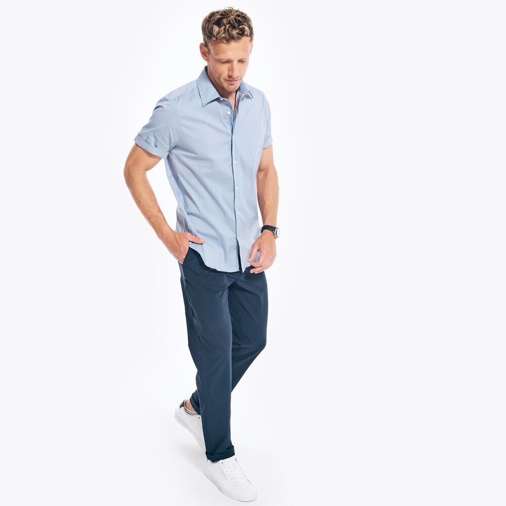 NAVTECH TRIM FIT SOLID SHORT-SLEEVE SHIRT,Delphinium Blue,large