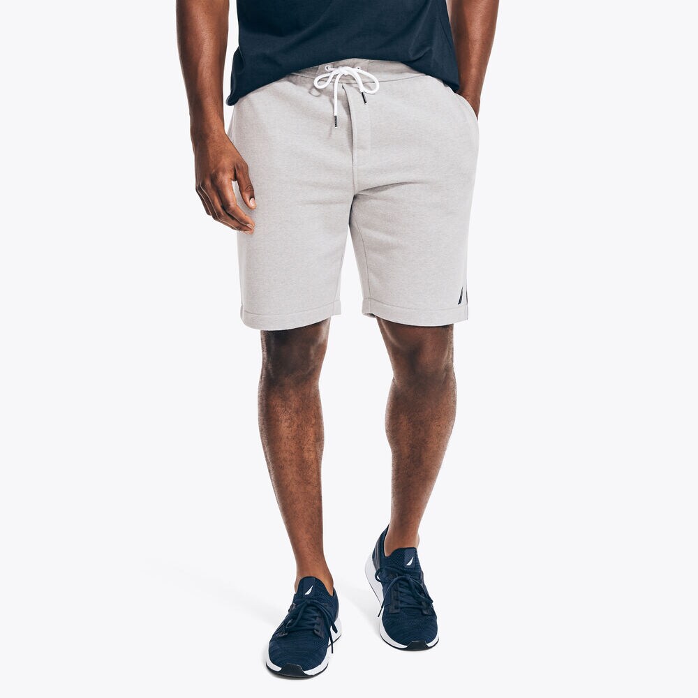 9" BRAND ICON PULL-ON SHORT,Grey Heather,large