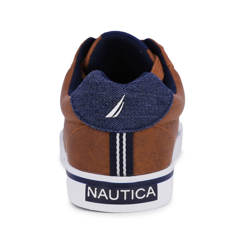 BOYS' LOGO LACE-UP SNEAKER,Brown Stone,large