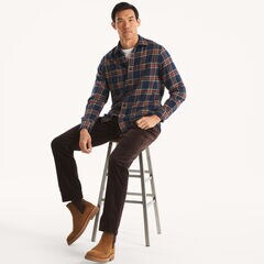Plaid Shirt,Stellar Blue Heather,large