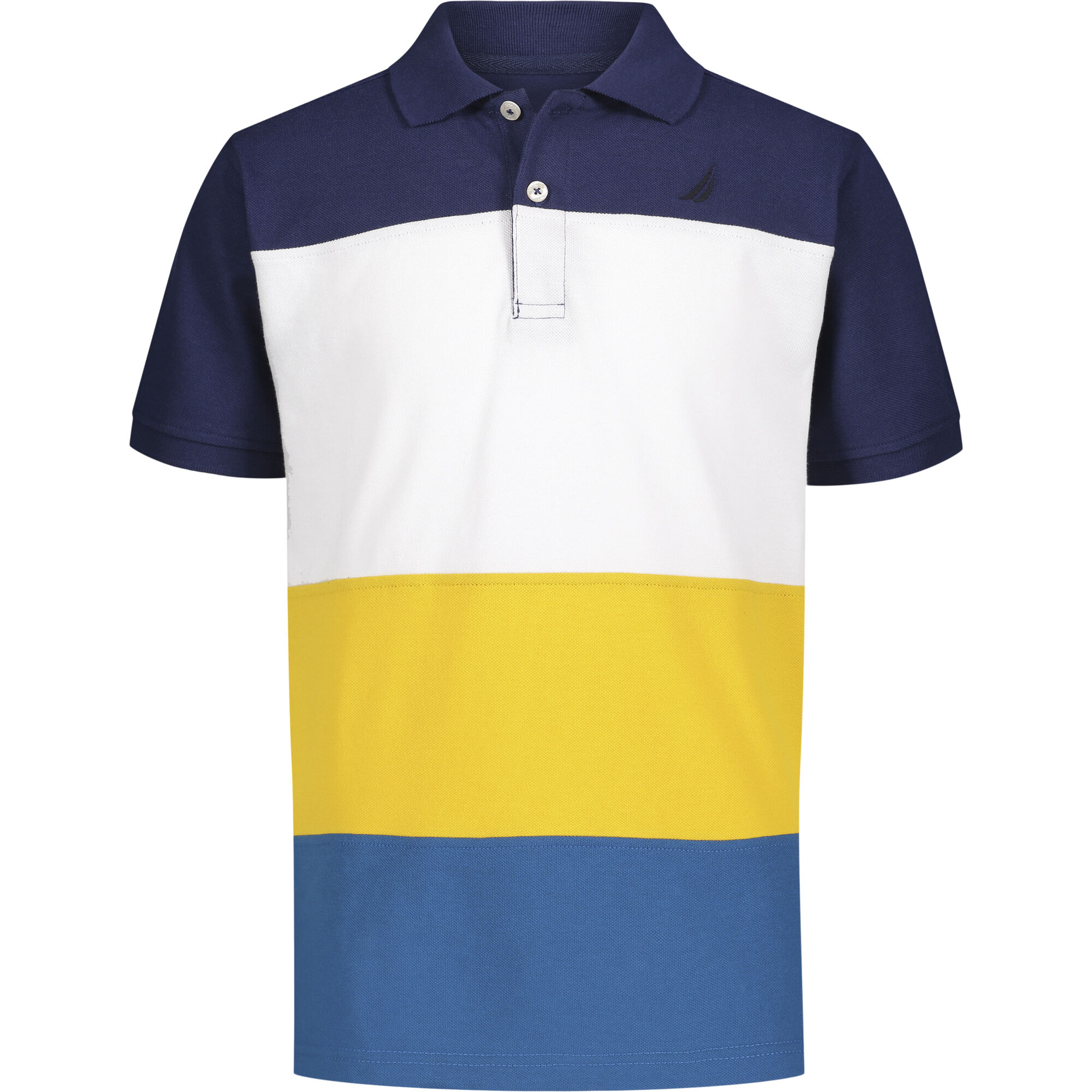 BOYS' COLORBLOCK POLO (8-20),J Navy,large