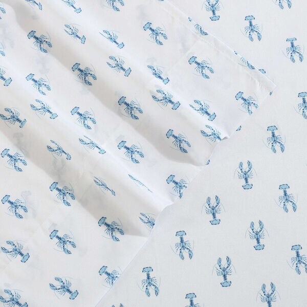 Nantucket Lobster Blue Full Sheet Set
