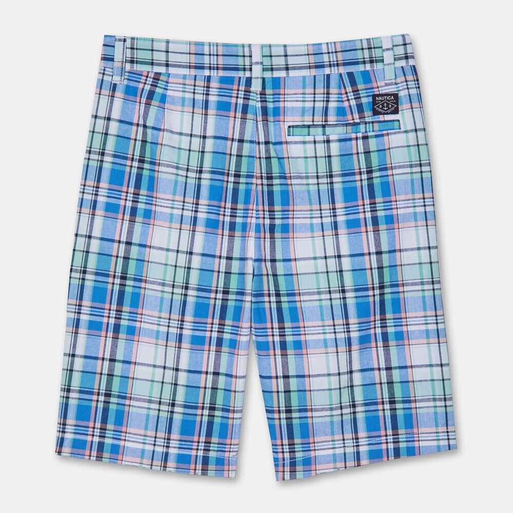 LITTLE BOYS' TRISTAN PLAID SHORTS (4-7),Antique White Wash,large