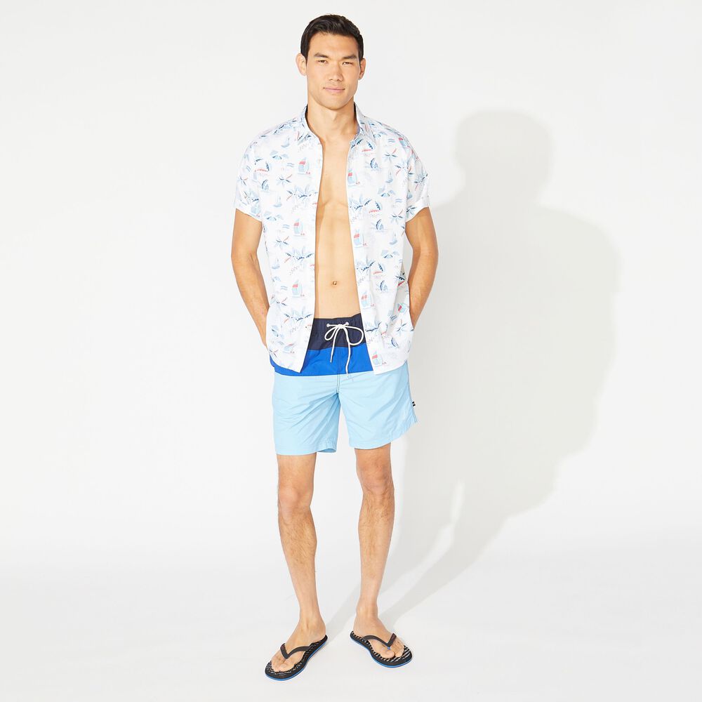 8" COLORBLOCK QUICK-DRY SWIM,Navy,large