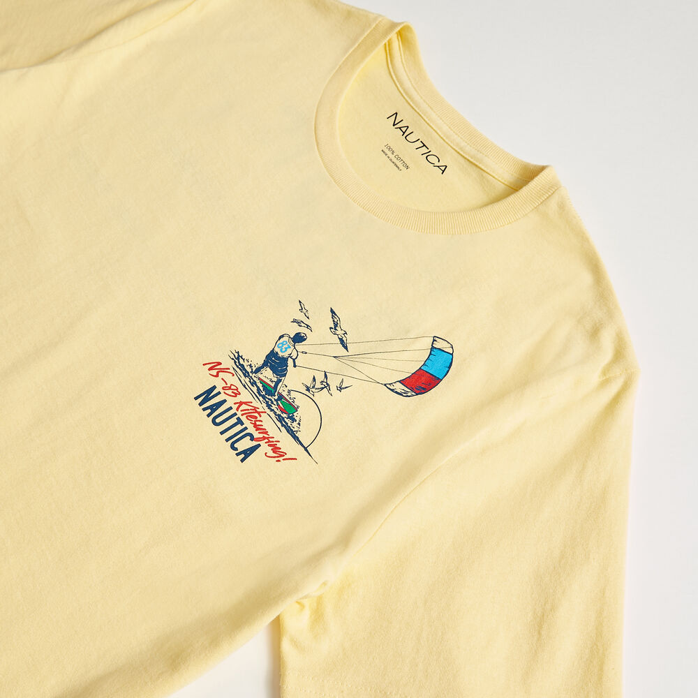 KITESURFING GRAPHIC T-SHIRT,Light Gold,large