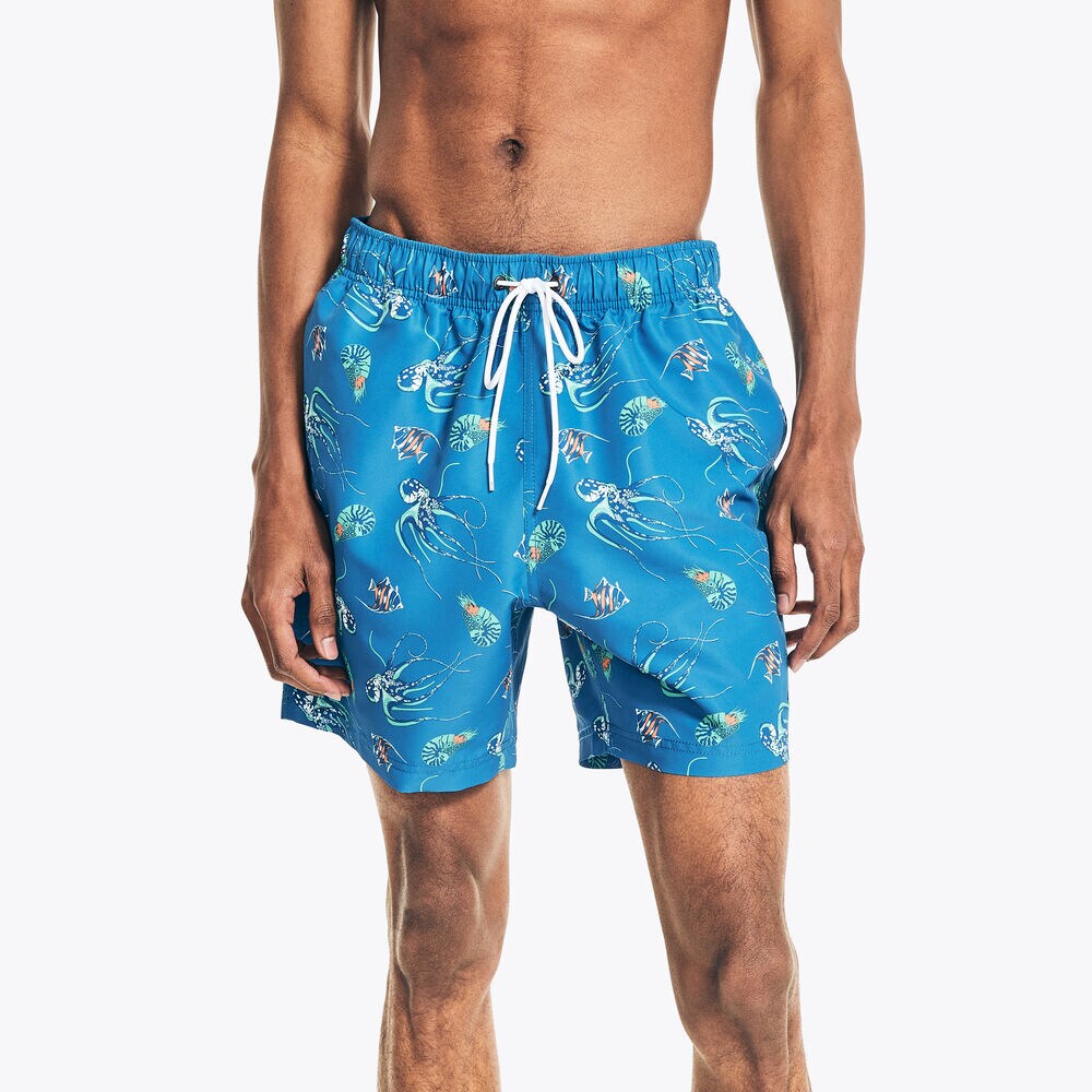 7" AQUA PRINT SWIM,True Navy,large