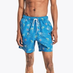 7" AQUA PRINT SWIM,True Navy,large