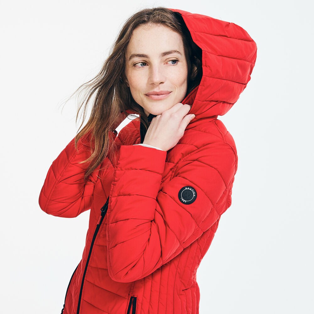 LIGHTWEIGHT QUILTED COAT,Tomales Red,large